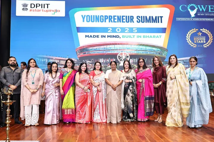 Group on stage at Youngpreneur Summit 2025